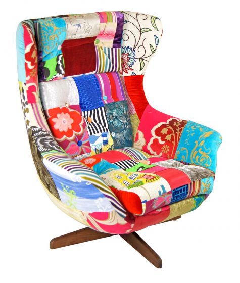 patchwork egg chair